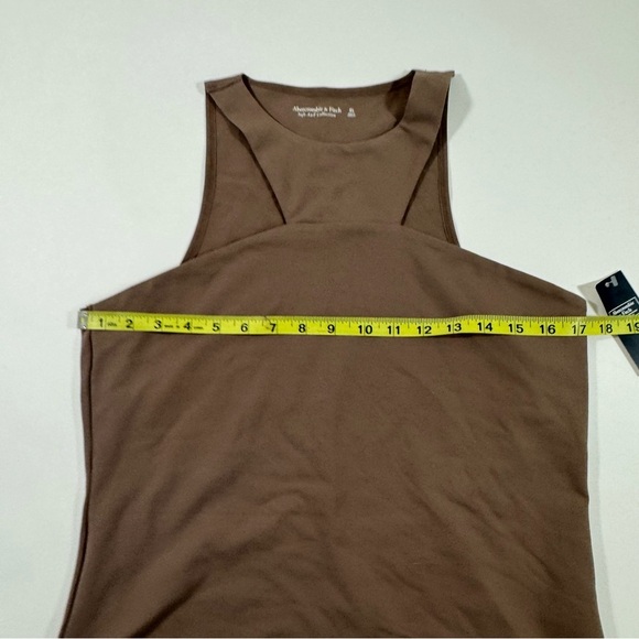 New Abercrombie High Neck Cutout Thong Bodysuit Taupe Brown - Picture 6 of 6